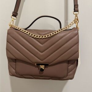 Elegant Brown Quilted Handbag from A New Day